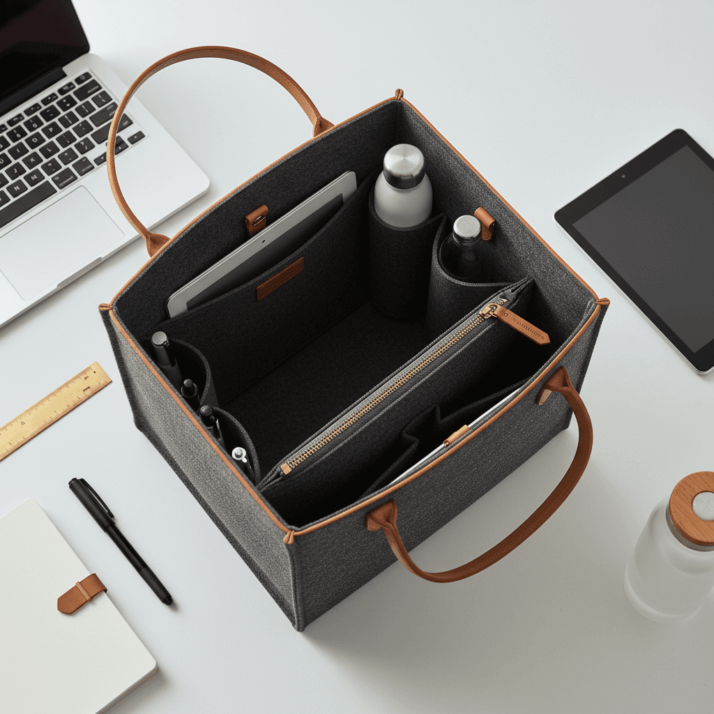 Professional luggage set neatly arranged on clean white background